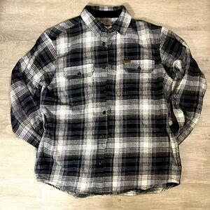 New Orvis Casual Plaid Flannel Shirt, 100% cotton